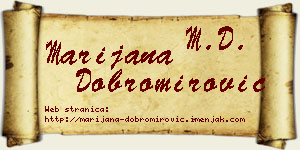 Marijana Dobromirović vizit kartica